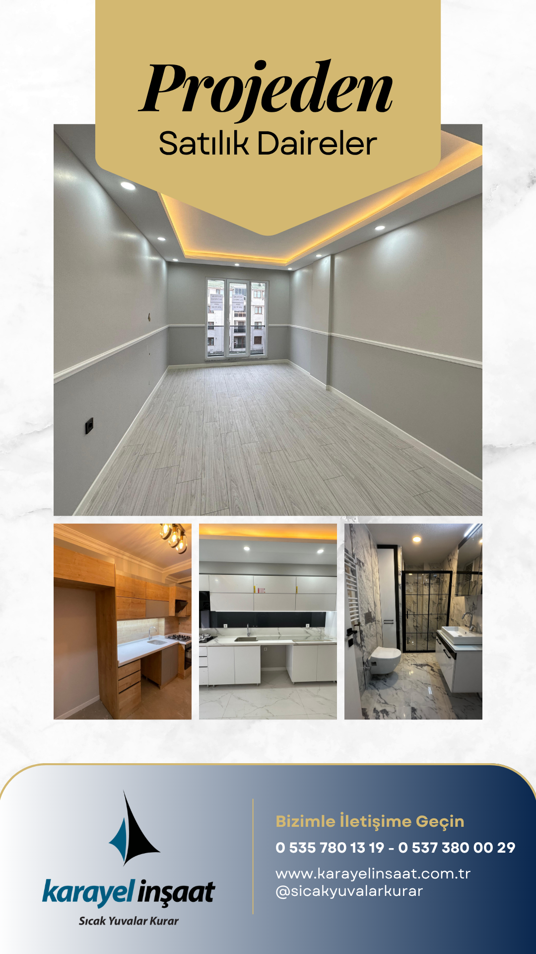 Projeden ve Kullanıma Hazır Satılık Daireler